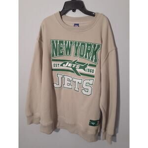 New York Jets official crewneck beige sweater -NWT - Size L
